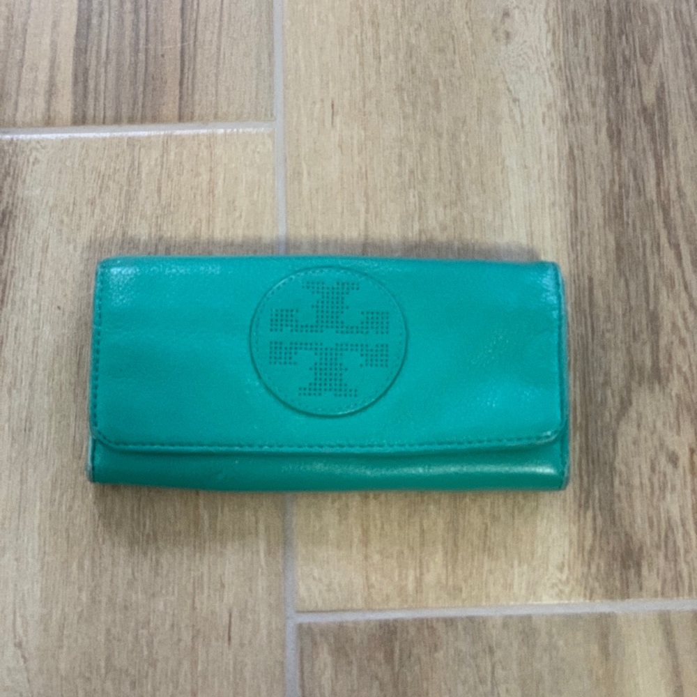 Teal Tory Burch wallet